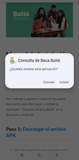Instalación de la aplicación