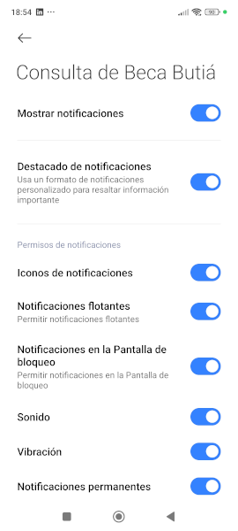 Aceptar las notificaciones